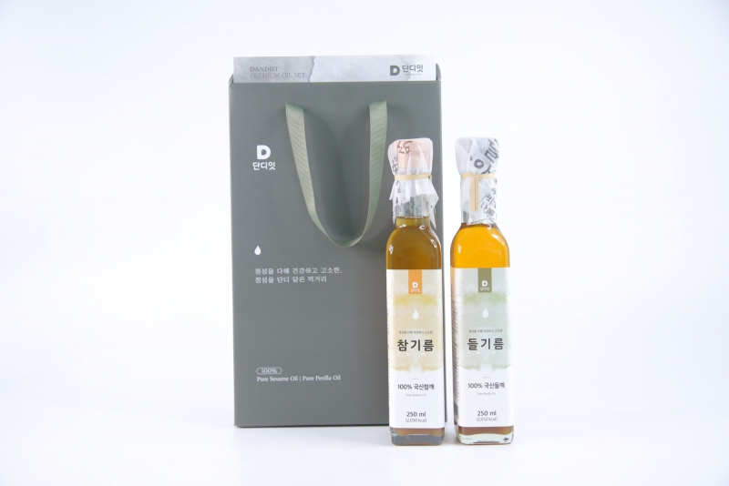 단디담음,[2구선물세트]단디잇 100%국산 저온착유 참기름&들기름 250ml