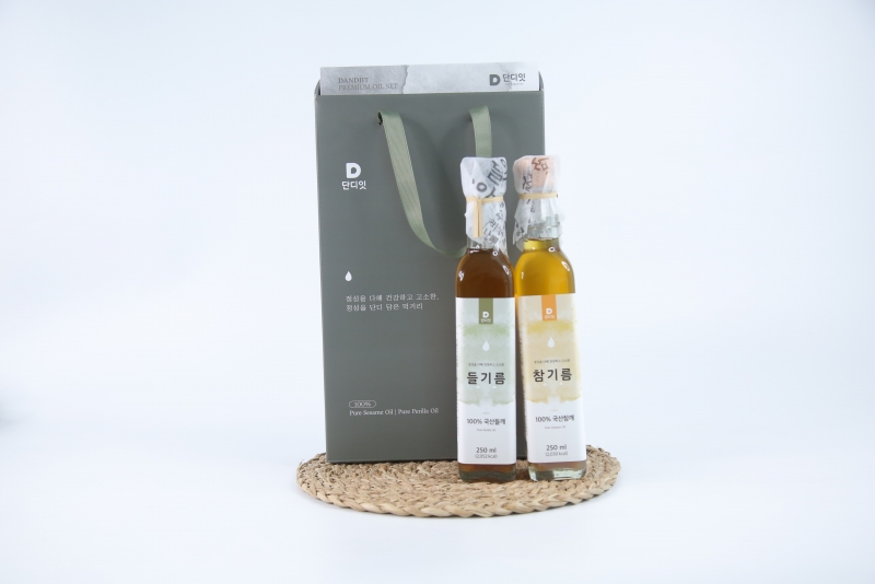 단디담음,[2구선물세트]단디잇 100%국산 저온착유 참기름&들기름 250ml