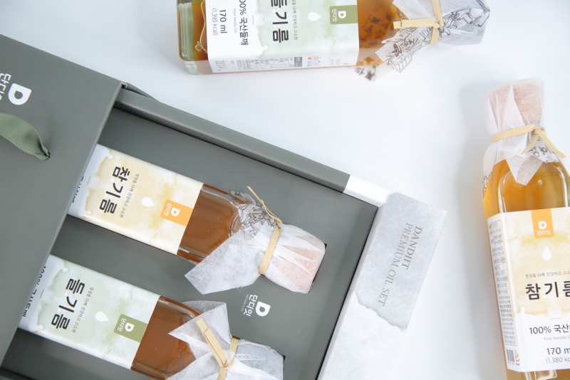 단디담음,혁신전용)[2구선물세트]단디잇 100%국산 저온착유 참기름&들기름 170ml